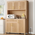 Kitchen Pantry Storage Cabinet W/Charging Station
