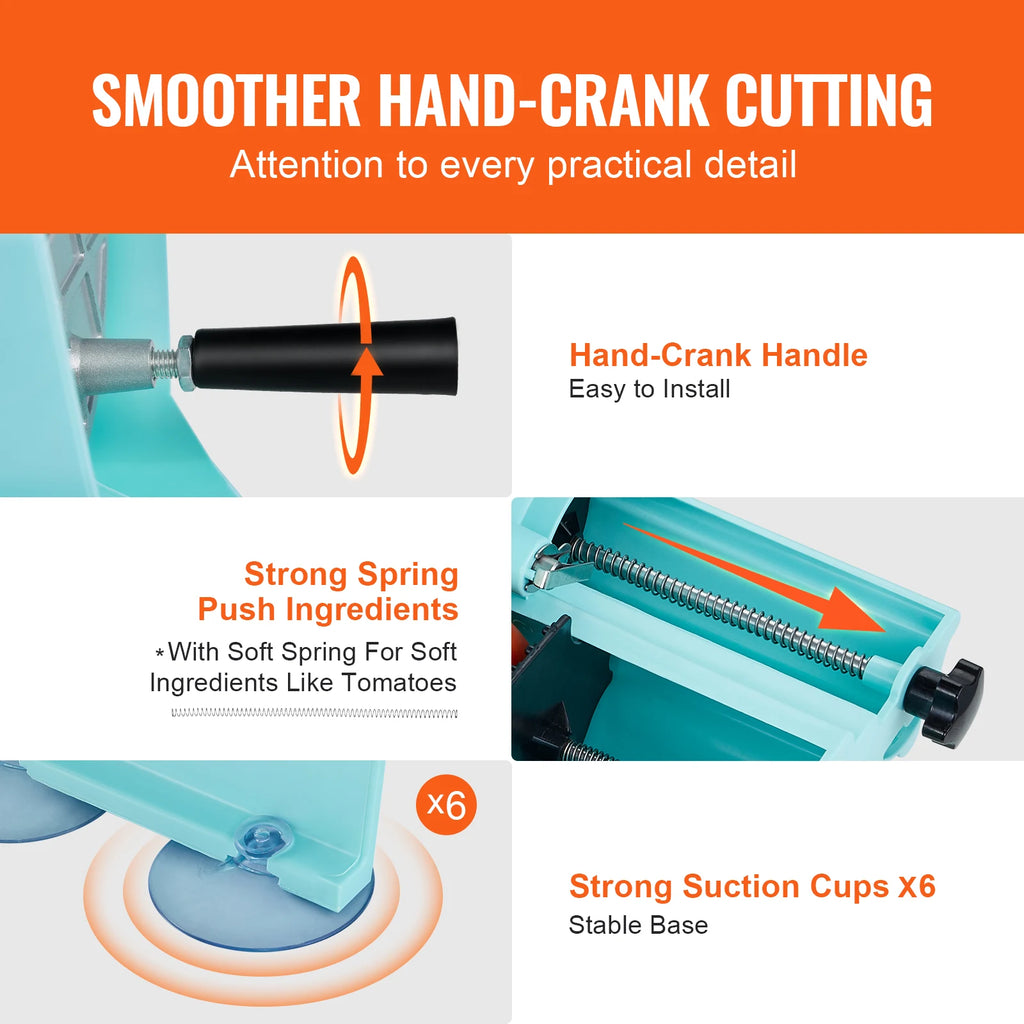 Commercial Manual Vegetable Fruit Slicer 0-0.5"/0-12mm Adjustable
