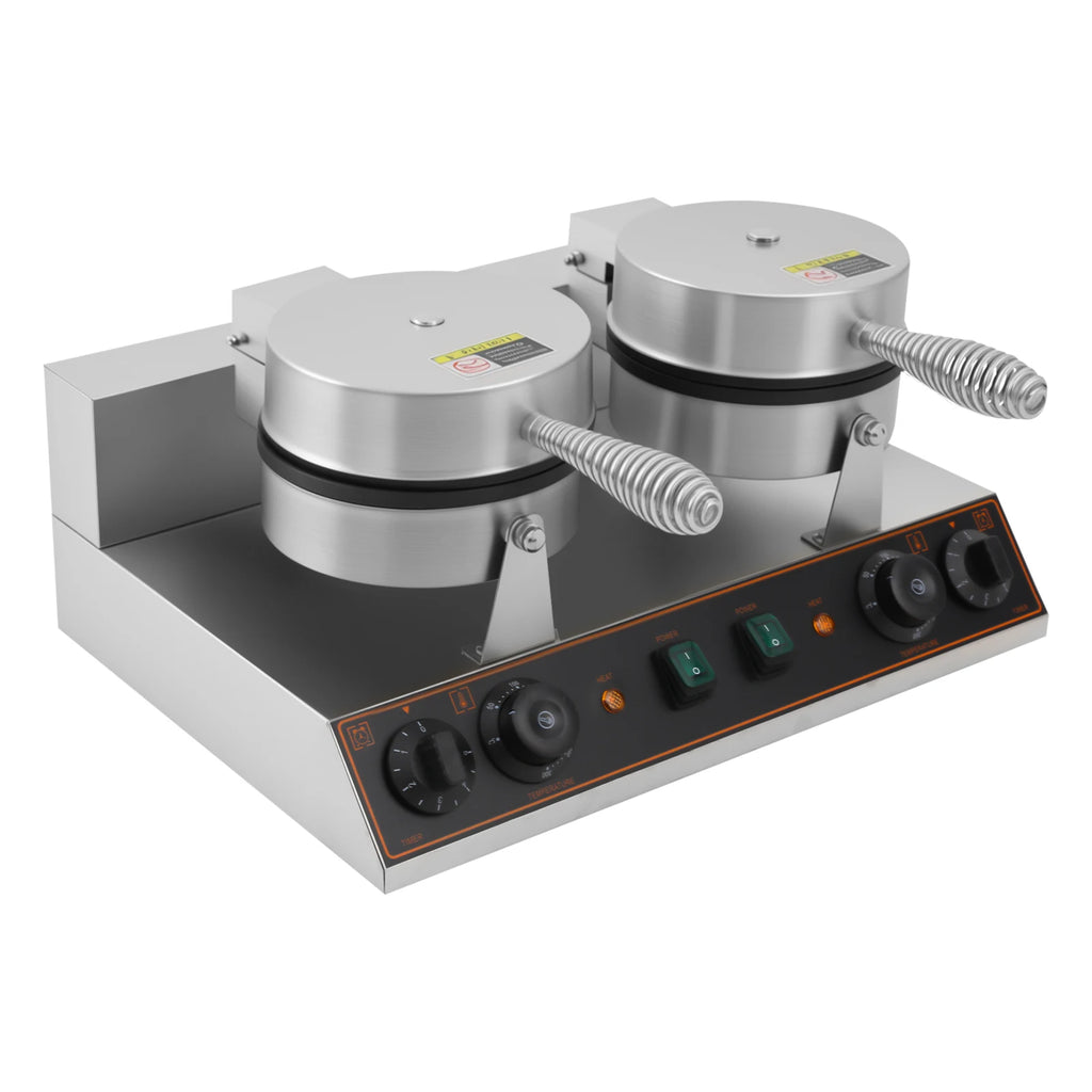 Electric Waffle Maker, Double-headed Stainless Adjustable (122-572°F)
