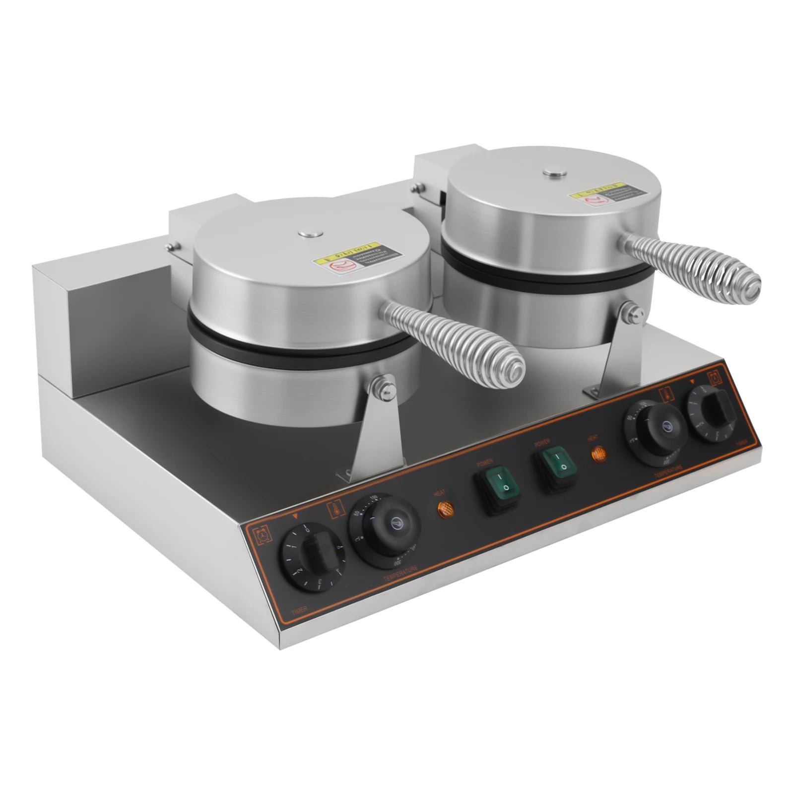 Electric Waffle Maker, Double-headed Stainless Adjustable (122-572°F)