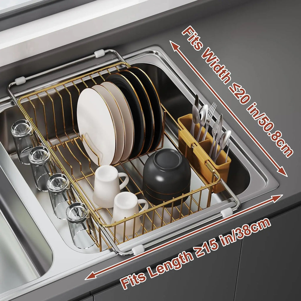 Stainless Steel Dish Rack, Expandable