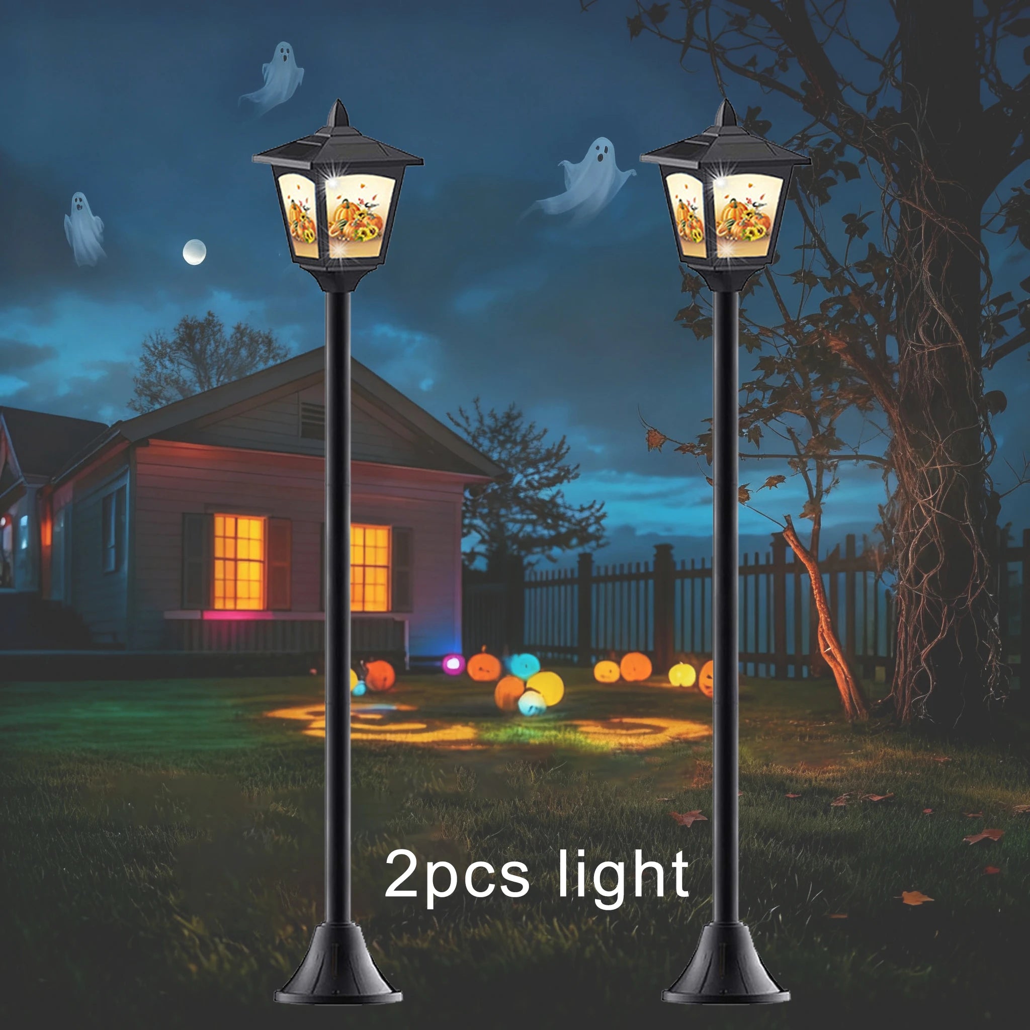 2 40" Christmas Mini Solar Lamps
