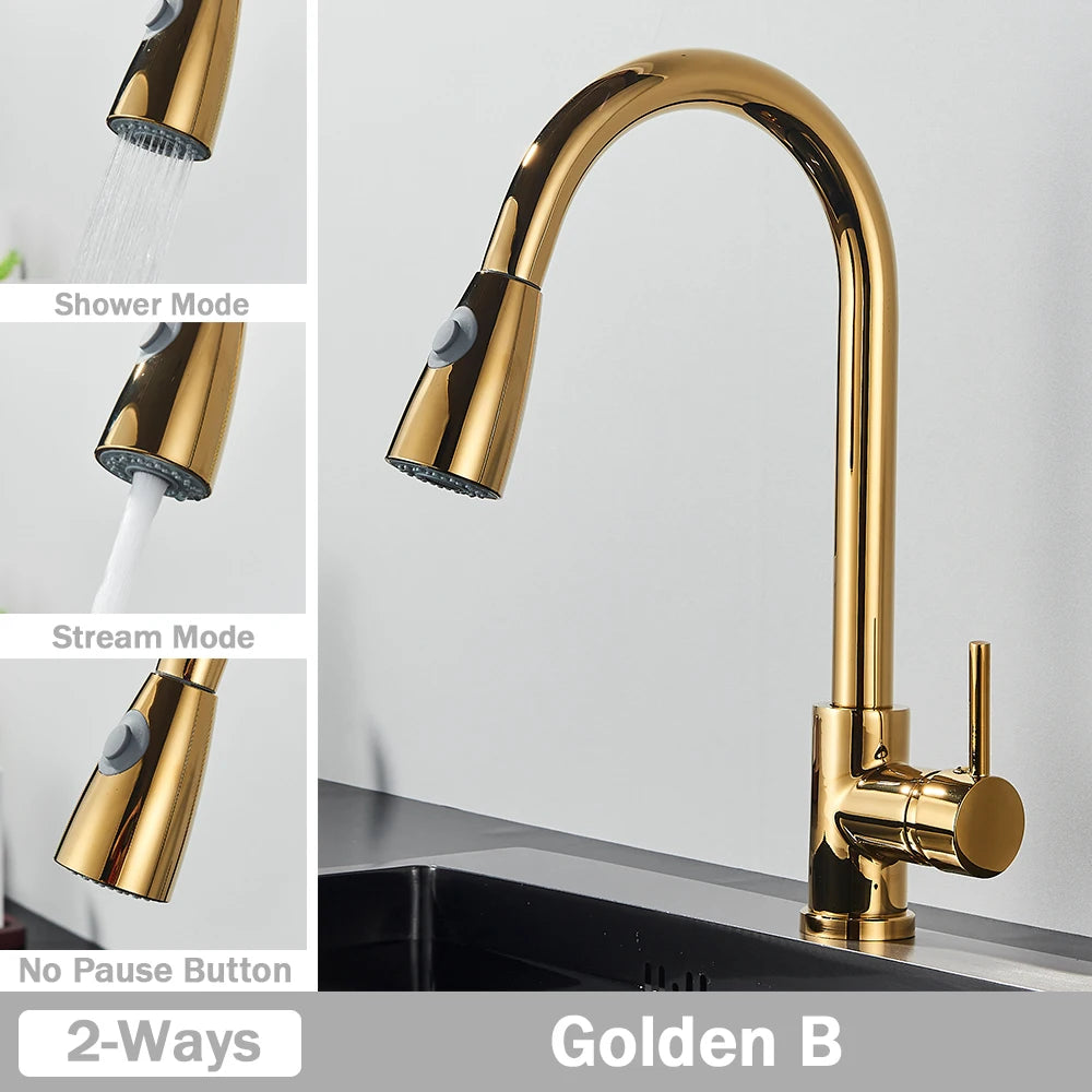 Brushed Nickel Flexible Pull Out Nozzle