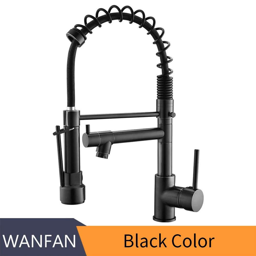 Brushed Nickel Faucet Pull-out Rotatable Swivel