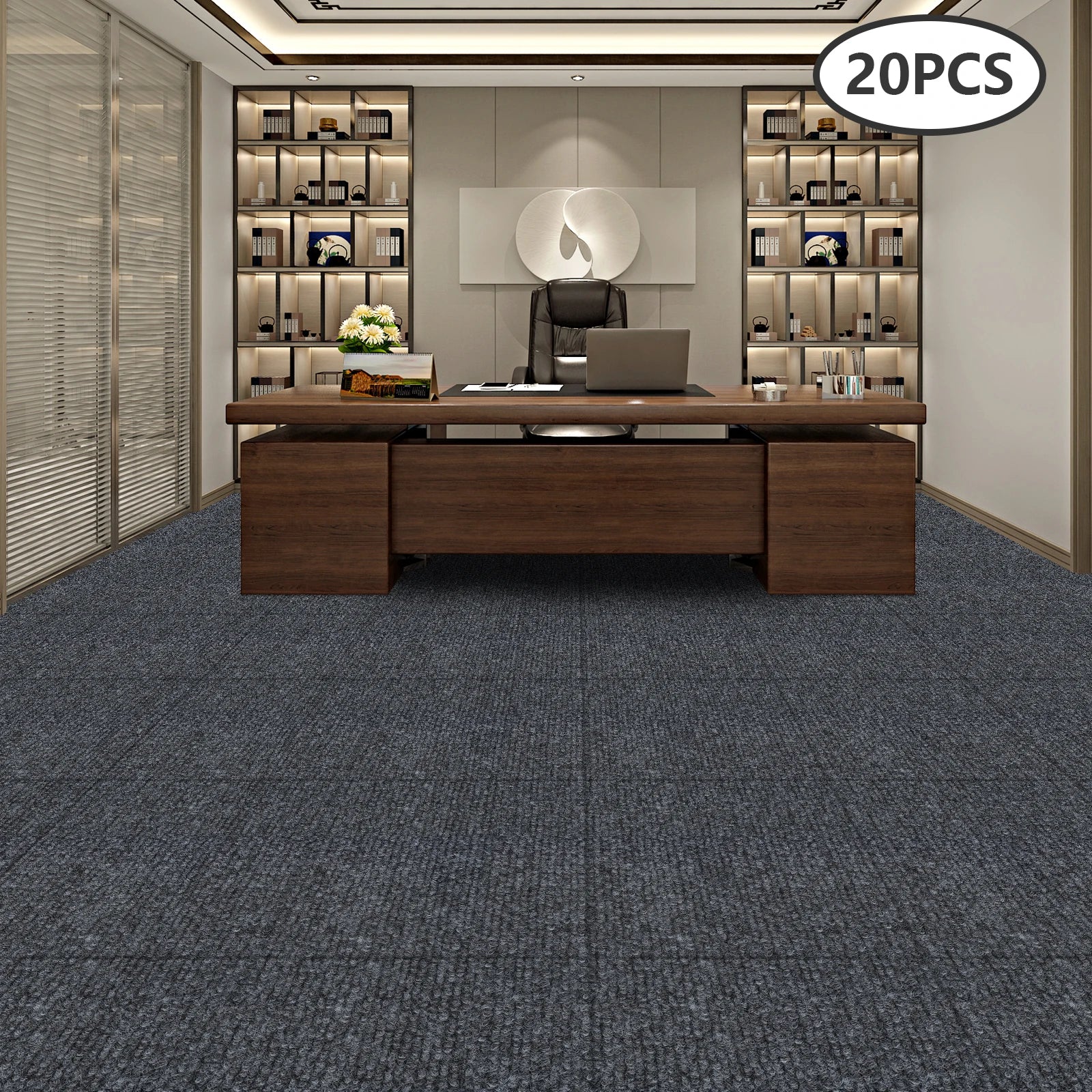 20pcs Carpet Floor Sticker 20"x20" Removable