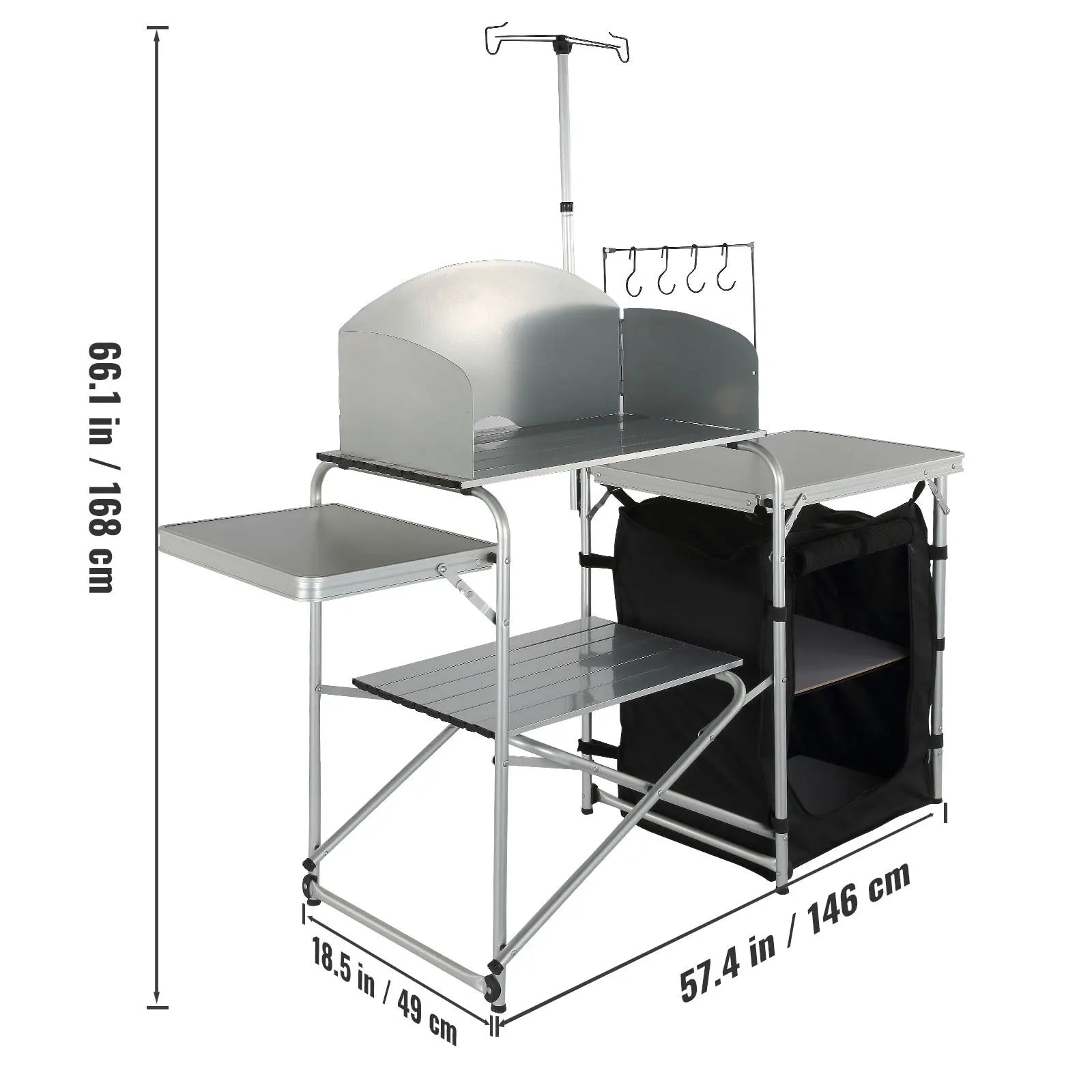Camping Kitchen Table Cabinet Folding